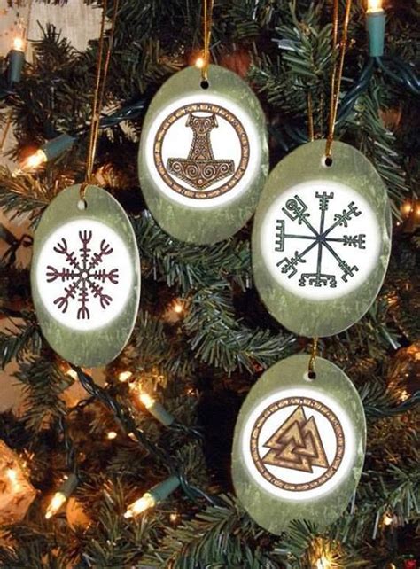 Pagan inspired yule tree ornaments